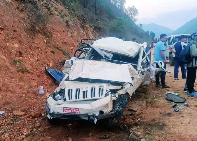 अछाममा जिप दुर्घटना, दुईको मृत्यु, तीन घाइते