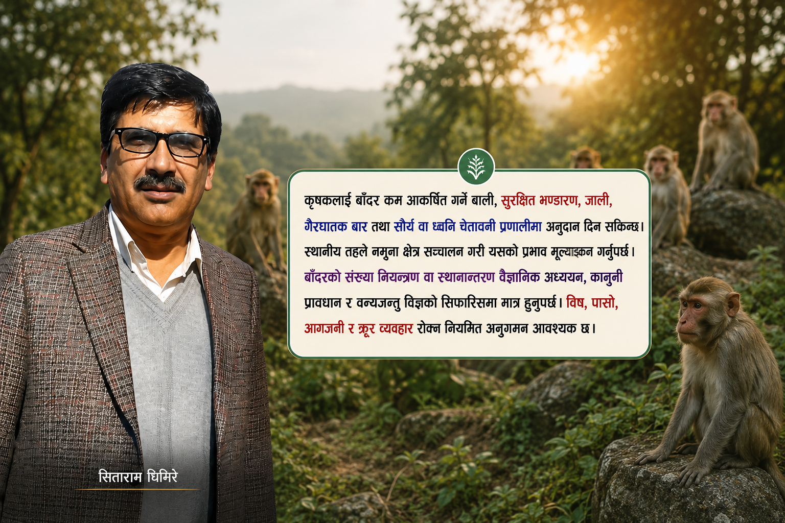 “बाँदर आतंक, कृषकको सुरक्षा र राज्यको दायित्व”