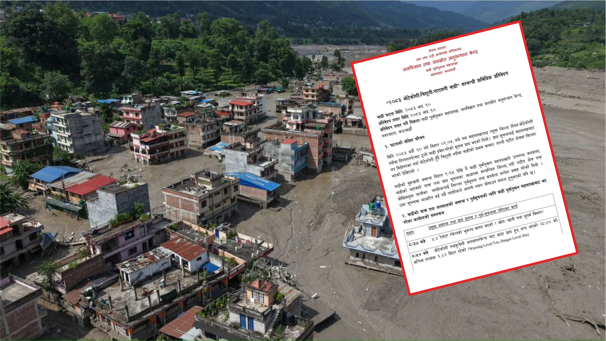 जल तथा मौसम विज्ञान विभाग, बाढी पूर्वानुमान महाशाखाले गर्यो विनाशकारी बाढीबारेको प्राविधिक प्रतिवेदन सार्वजनिक (पूर्णपाठसहित)