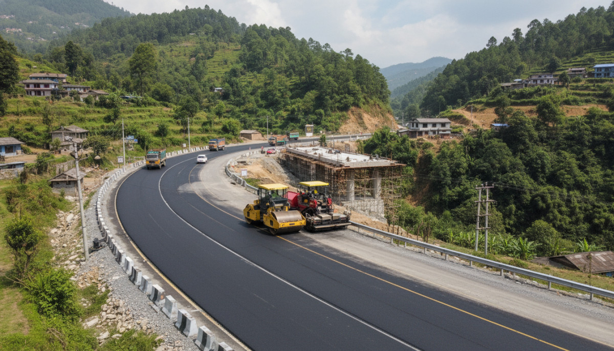 नौबिसे–नागढुङ्गा सडकखण्डको काम अन्तिम चरणमा