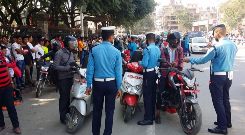 कर्णाली प्रदेशमा ट्राफिक कारबाहीबाट १३ लाख राजस्व सङ्कलन