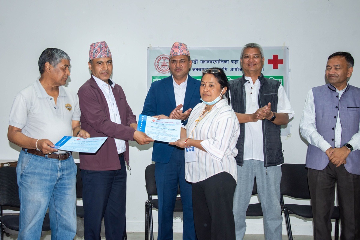 ८ सय जना प्राथमिक उपचारकर्ता तयार गर्दै काठमाडौं महानगर