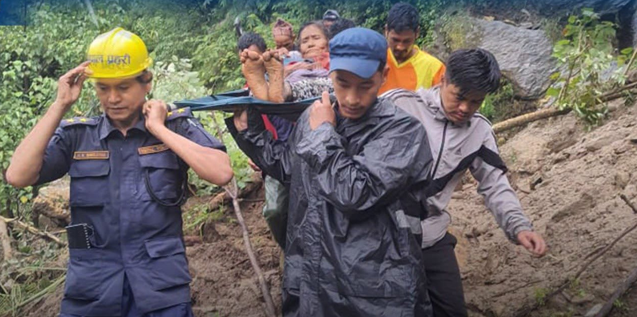 म्याग्दीमा पहिरोले घर पुरिँदा एकको मृत्यु, तीन जनाको सकुशल उद्धार