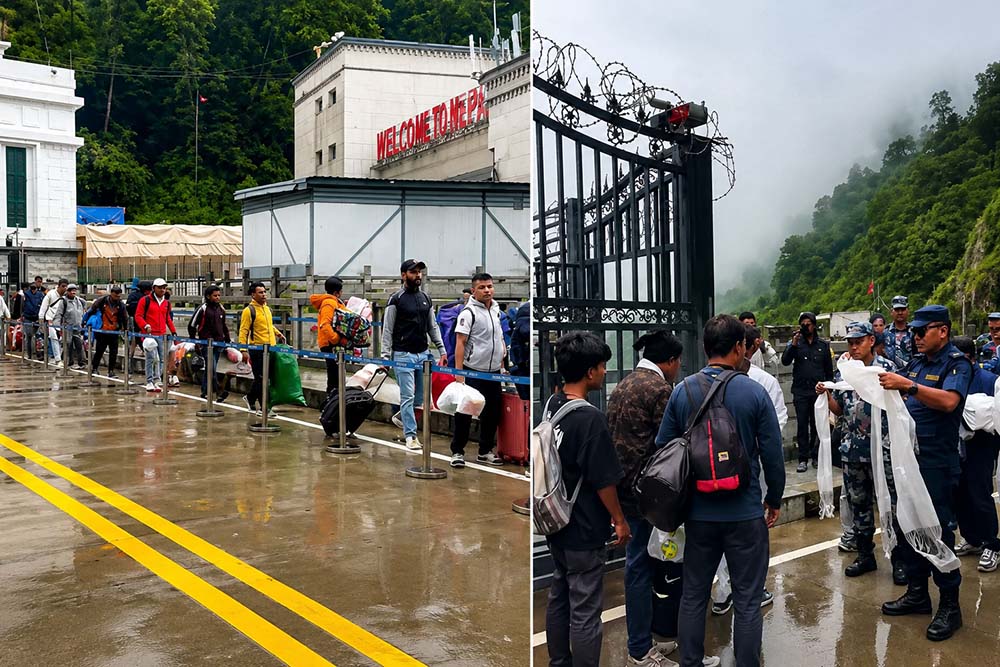 बाढीमा फसेका ११४ नेपाली तातोपानी नाकाबाट फर्किए