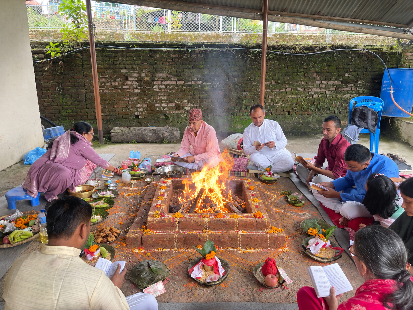 बाढीमा मृत्यु भएकाहरुको आत्माको शान्तिको कामनामा गरियो  हवन तथा शान्ति पाठ
